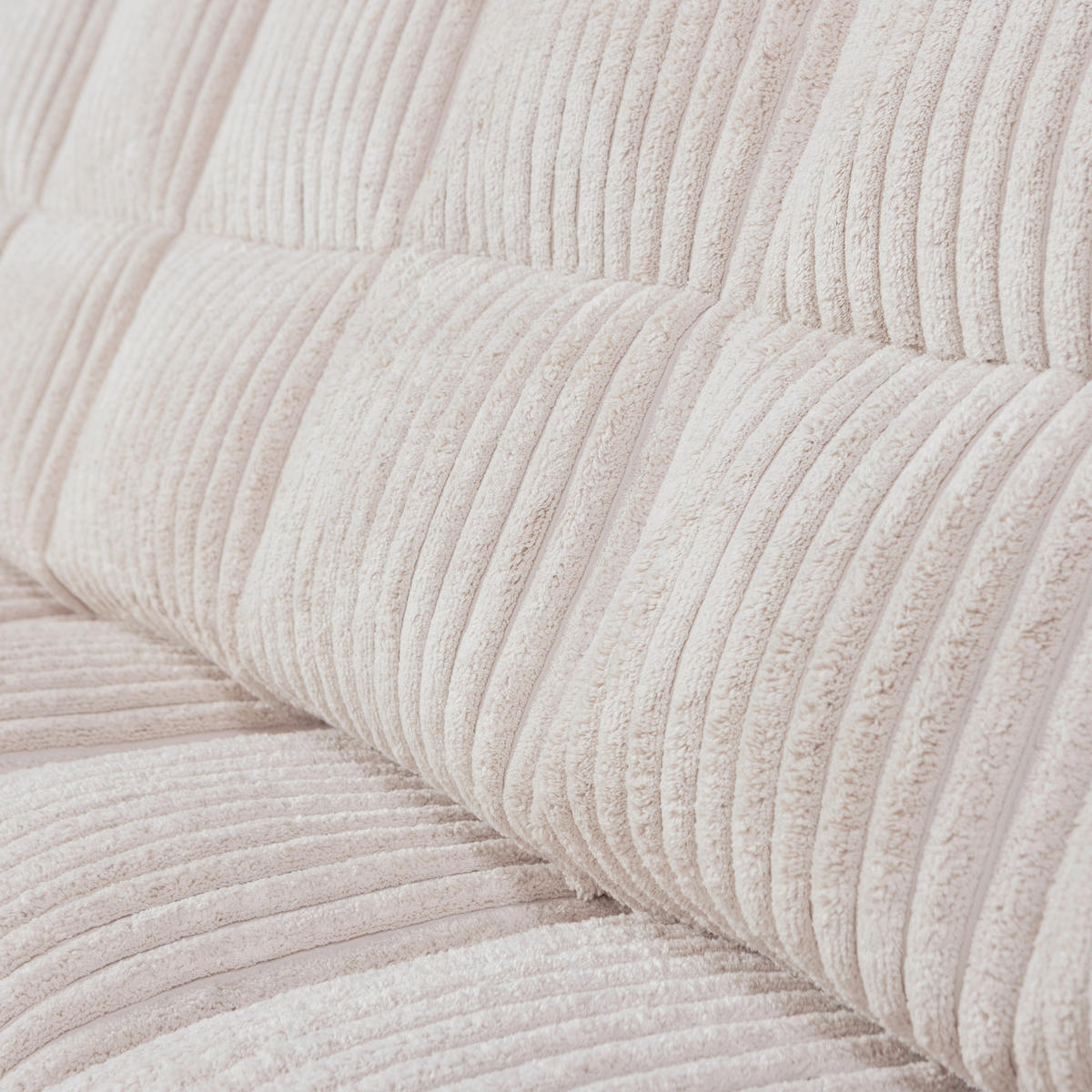 2-SITZER-SOFA Second date gerippt Naturfarben  - Schwarz/Naturfarben, Design, Kunststoff/Textil (226/78/99cm) - Livetastic