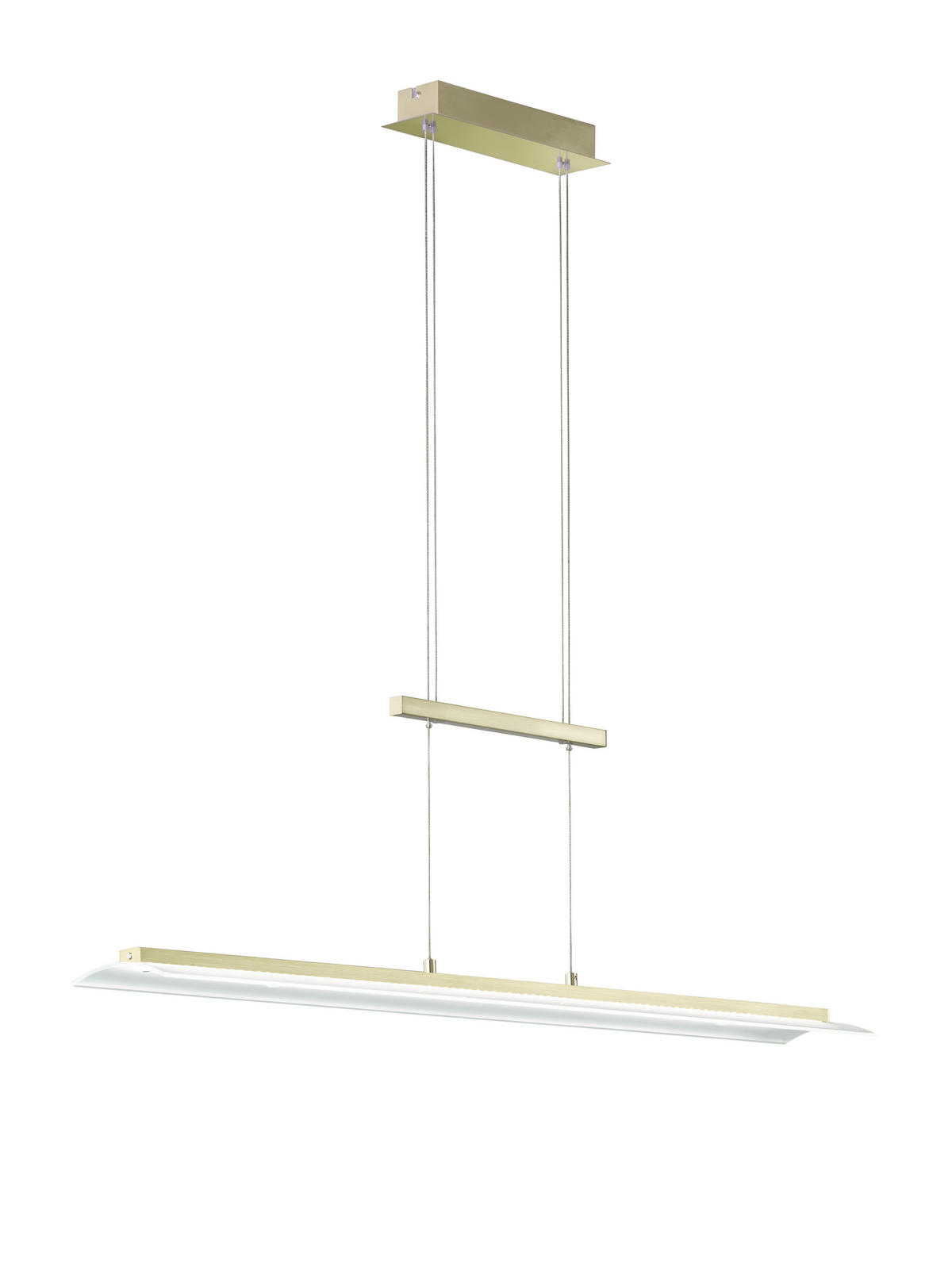 LED-HÄNGELEUCHTE 115,00/14,50/93-151 cm  - Messingfarben, Design, Metall (115,00/14,50/93-151cm)