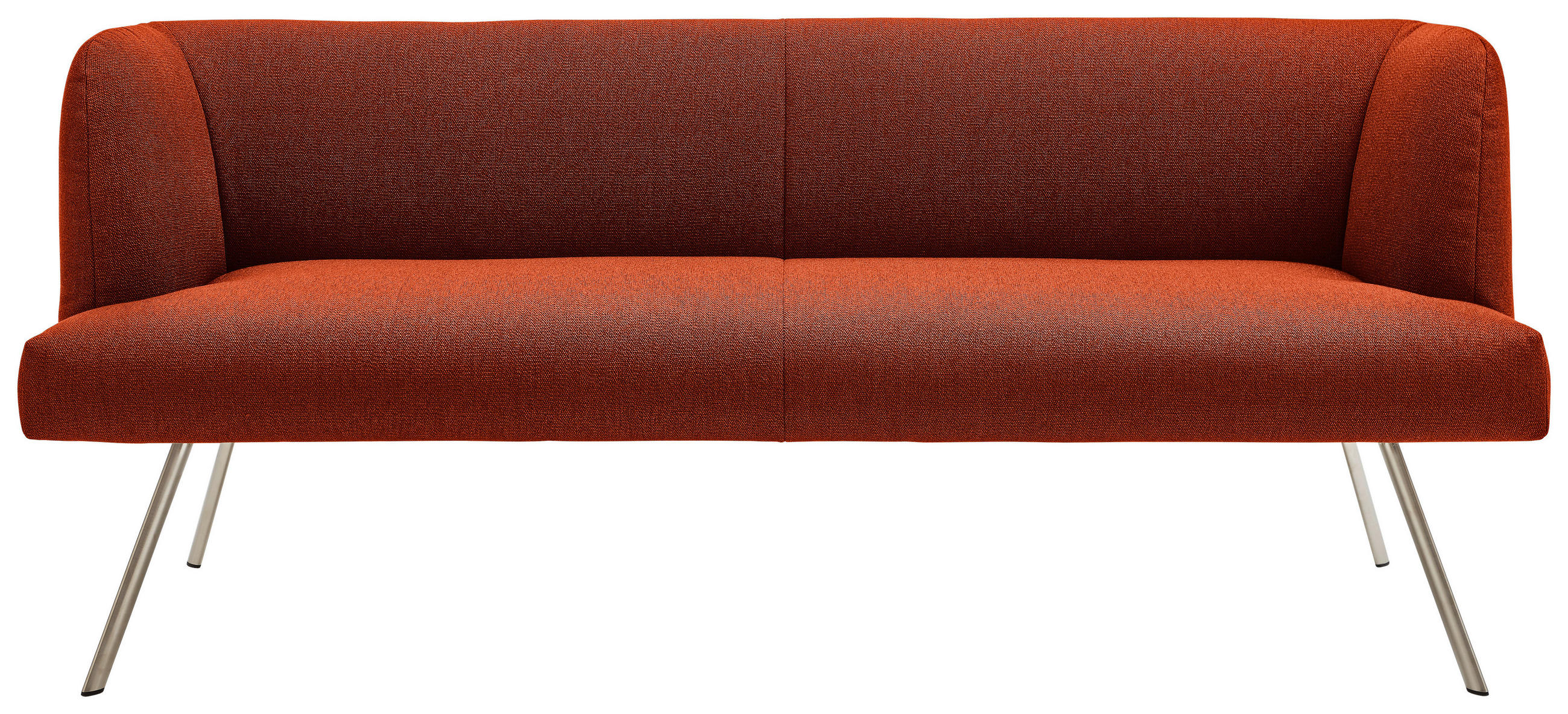 SITZBANK 240/87/64 cm  in Edelstahlfarben, Rostfarben  - Edelstahlfarben/Rostfarben, Design, Textil/Metall (240/87/64cm) - Venjakob