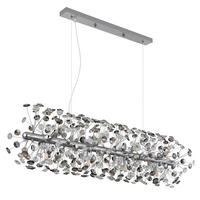 KRISTALL-HÄNGELEUCHTE KATRINA 90/30/150 cm  - Klar/Chromfarben, LIFESTYLE, Glas/Kunststoff (90/30/150cm) - Globo