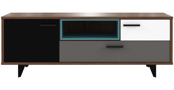 TV-ELEMENT 155/54/52 cm - Schlammfarben/Eichefarben, Design, Holzwerkstoff/Kunststoff (155/54/52cm) - Carryhome