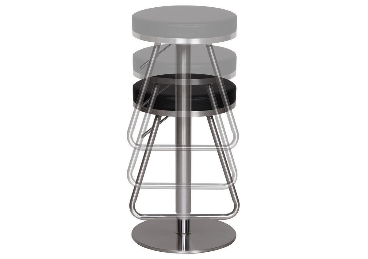 BARPALL i svart  - silver/svart, Modern, metall/textil (39/54/39cm) - MID.YOU