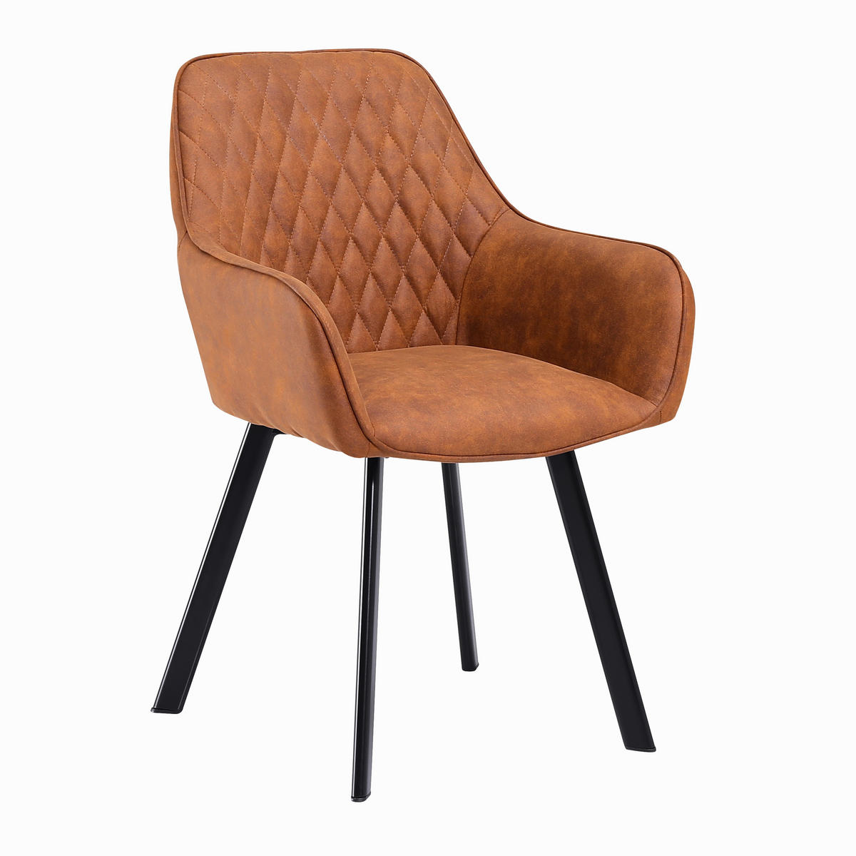SADA STOLIČIEK S PODRÚČKAMI 2 kus - hnedá/čierna, Modern, kov/textil (56,5/83/63cm) - Livetastic