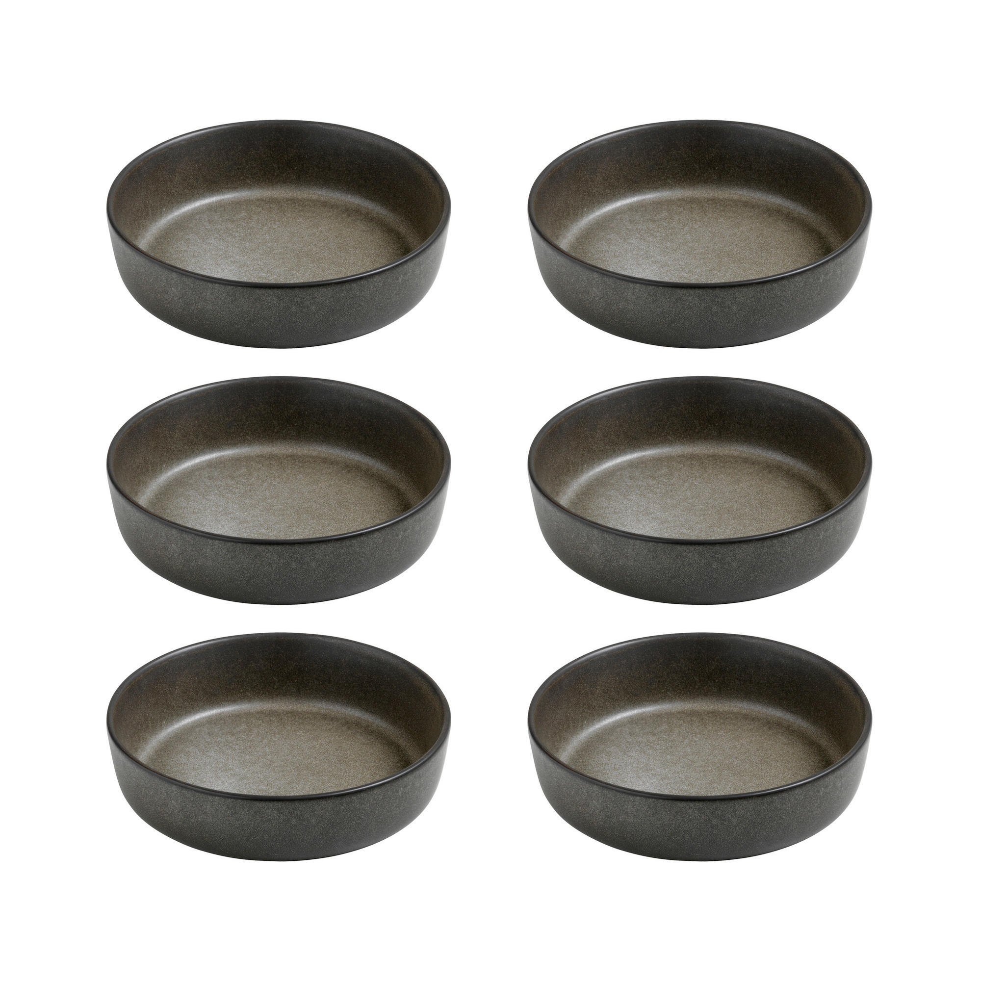 SUPPENTELLERSET RAW 6-teilig  - Graubraun, Basics, Keramik (19,4/4,5cm) - Aida