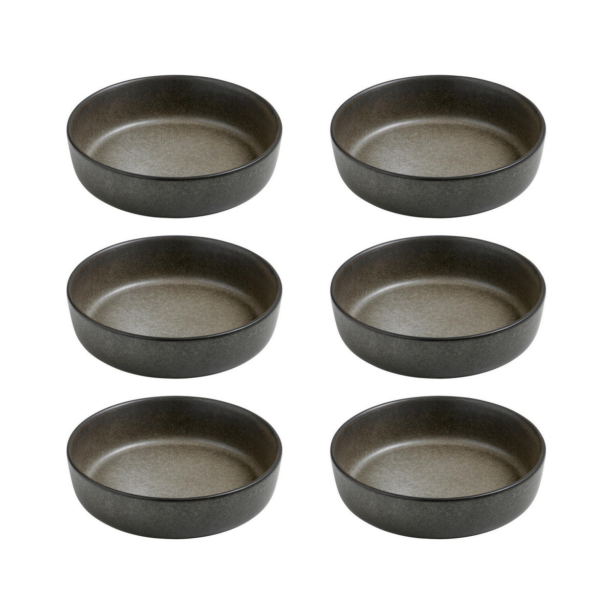 SUPPENTELLERSET RAW 6-teilig  - Graubraun, Basics, Keramik (19,4/4,5cm) - Aida