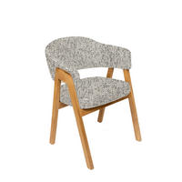 ARMLEHNSTUHL   Bouclé  Grau, Eichefarben  - Eichefarben/Grau, KONVENTIONELL, Holz/Textil (63,5/82/58cm) - Linea Natura
