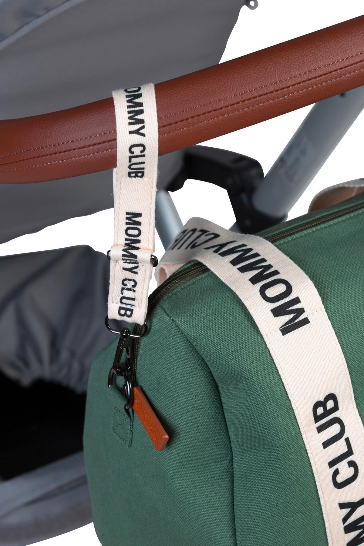 WICKELTASCHE Mommy Club Signatur Grün Canvas  - Weiß/Grau, KONVENTIONELL, Kunststoff/Textil (38/21/27cm) - Childhome