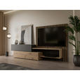 WOHNWAND  in Grau, Eiche Artisan  288,5/152,5/42,5 cm  - Eiche Artisan/Grau, MODERN, Holzwerkstoff (288,5/152,5/42,5cm) - Carryhome