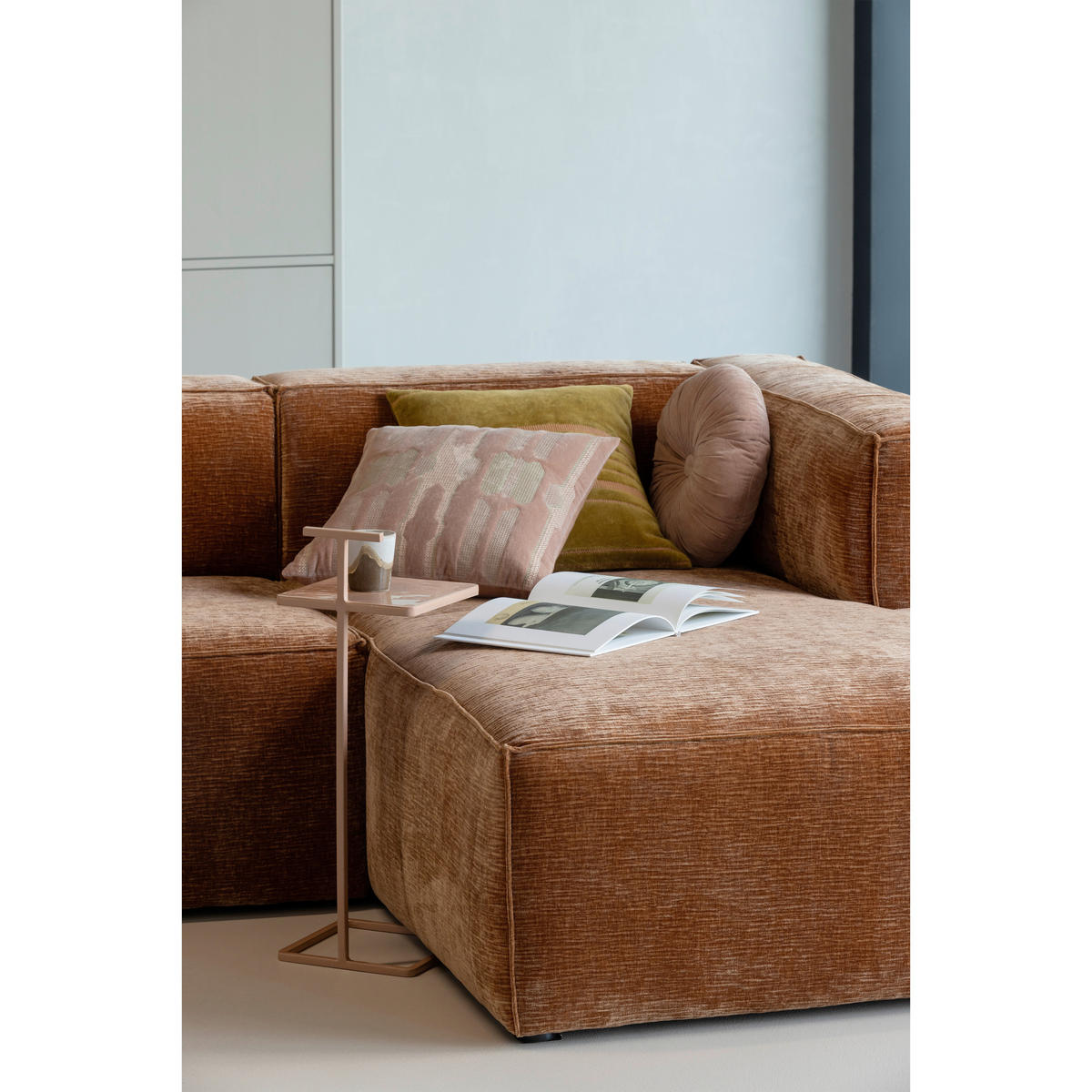 ZIERKISSENSET  45/45 cm   - Pink/Naturfarben, Basics, Textil (45/45cm) - Livetastic