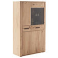 HIGHBOARD 94/157/37 cm  in Eichefarben  - Eichefarben/Anthrazit, KONVENTIONELL, Glas/Holz (94/157/37cm) - Cantus