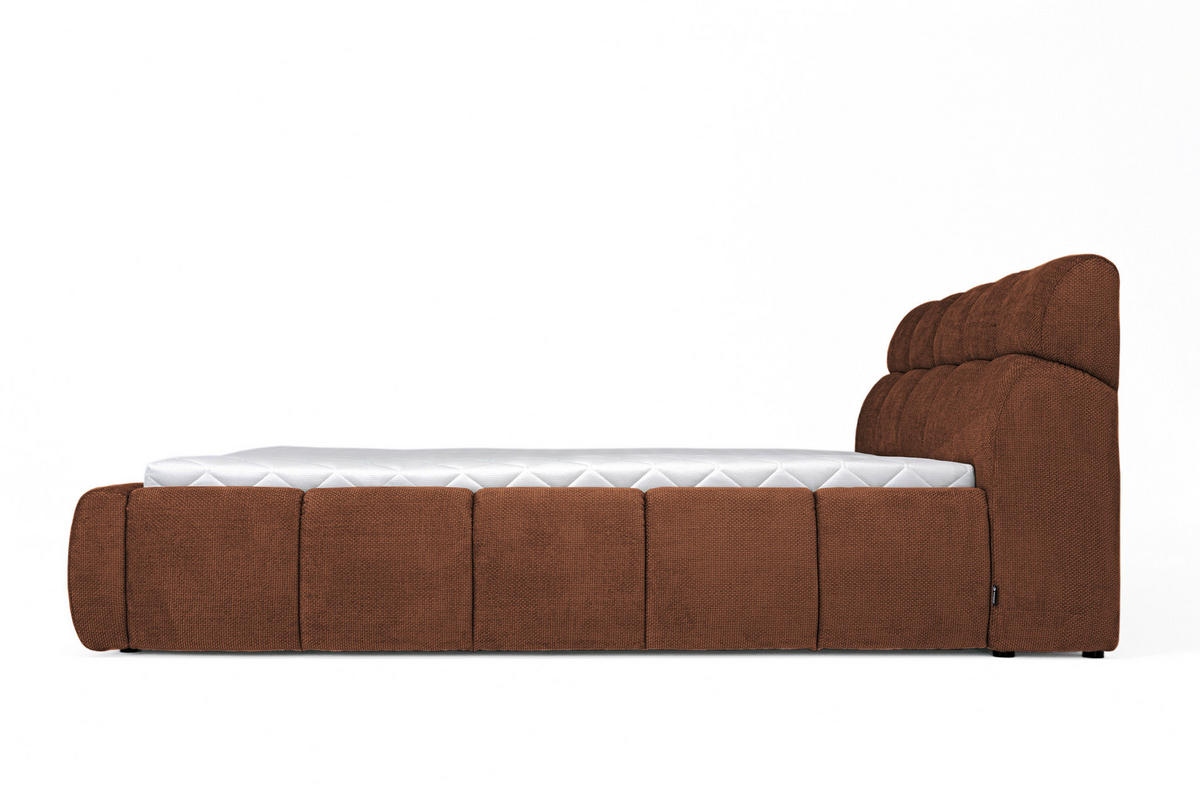 POLSTERBETT 180/200 cm  in Terracotta  - Terracotta/Schwarz, Design, Kunststoff/Textil (180/200cm) - Esposa