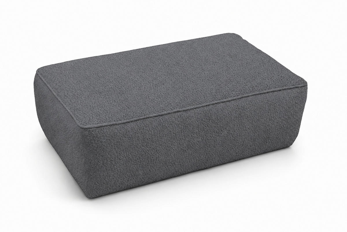 HOCKER in Textil, Holzwerkstoff Graphitfarben  - Schwarz/Graphitfarben, KONVENTIONELL, Holzwerkstoff/Kunststoff (105/43/65cm) - Livetastic