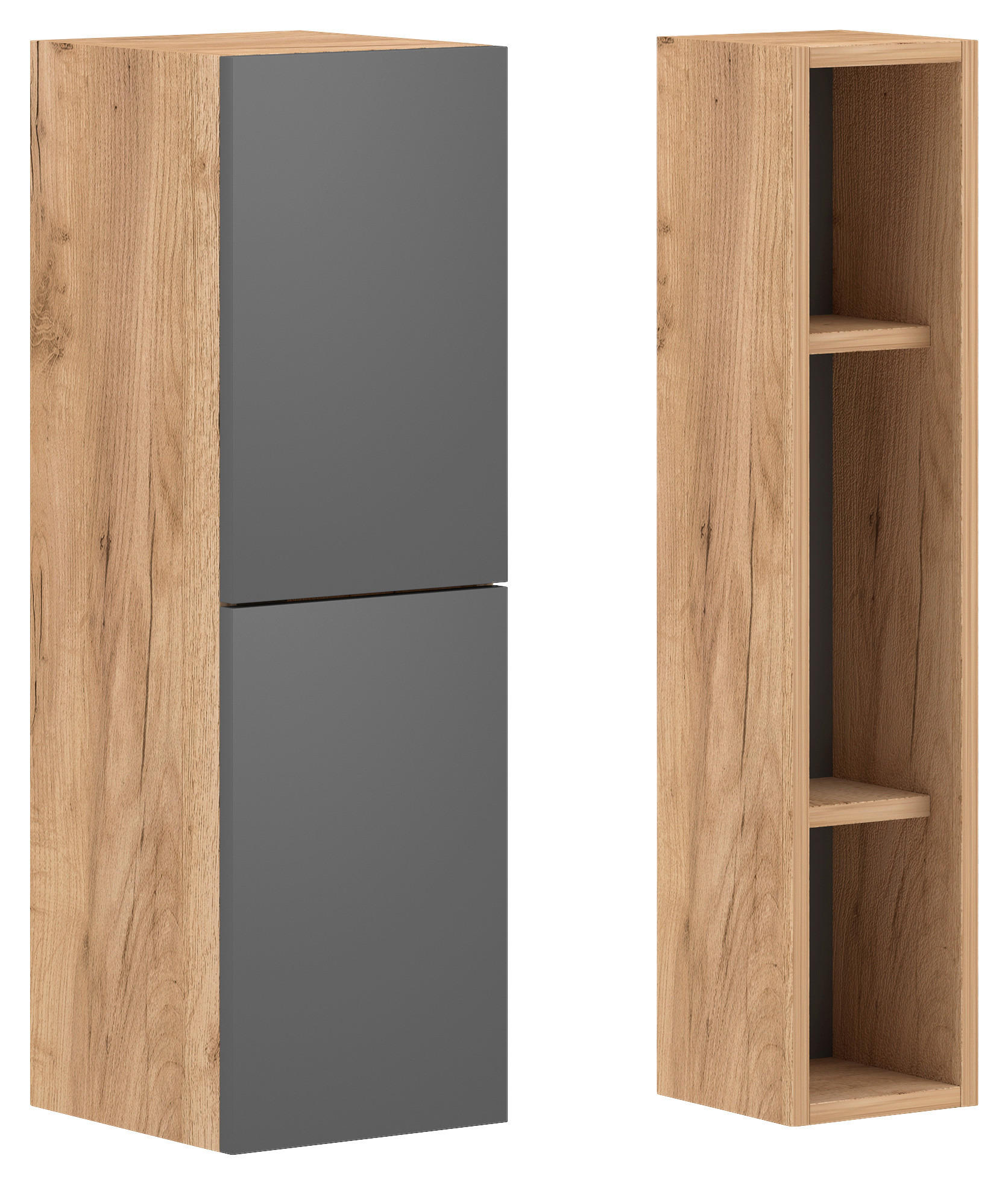 HÄNGEELEMENT in Graphitfarben, Eschefarben   - Eschefarben/Graphitfarben, Design, Holzwerkstoff/Kunststoff (42/80/18-26,5cm) - MID.YOU