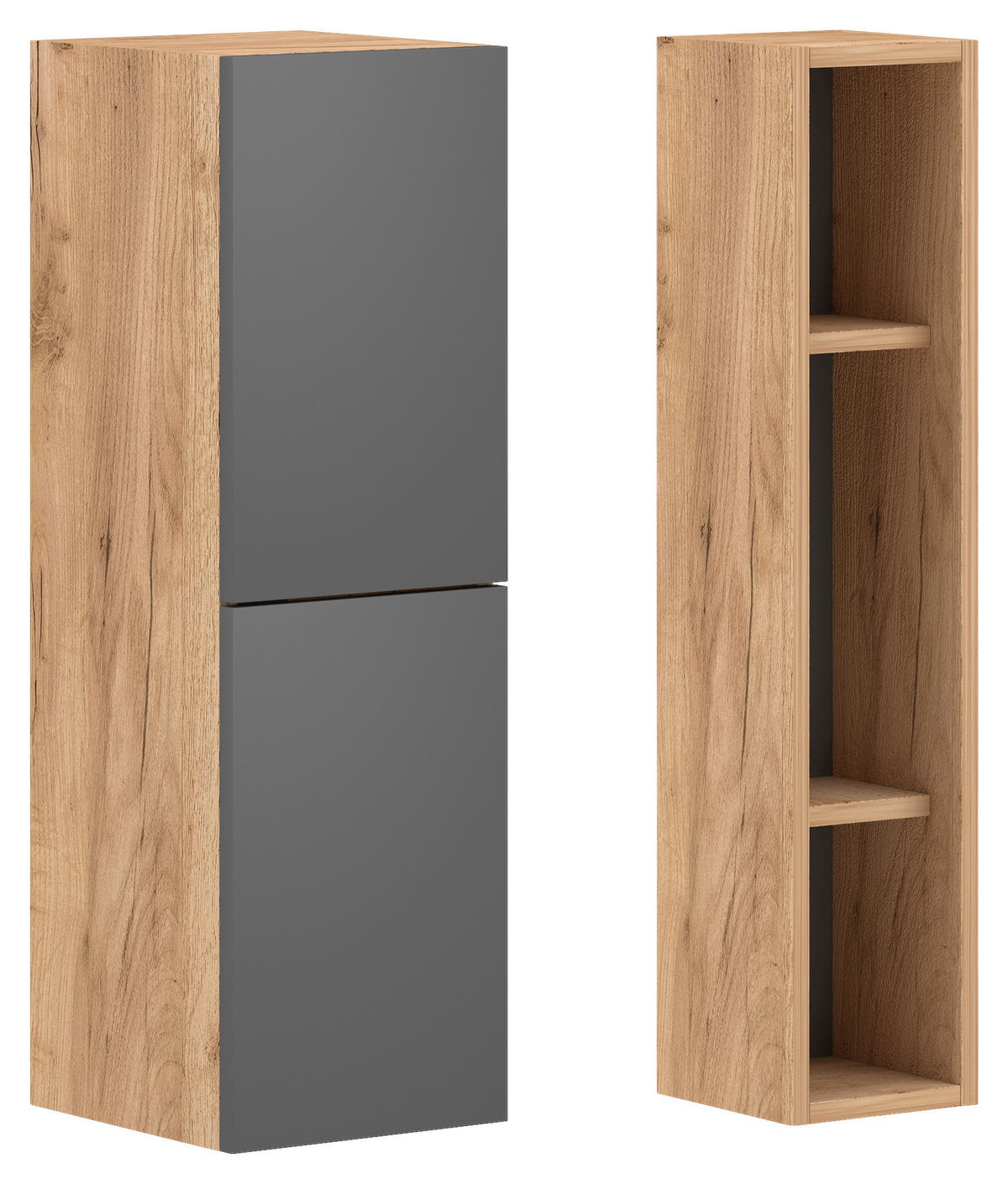 HÄNGEELEMENT in Graphitfarben, Eschefarben   - Eschefarben/Graphitfarben, Design, Holzwerkstoff/Kunststoff (42/80/18-26,5cm) - MID.YOU