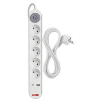 ZÁSUVKOVÁ LIŠTA   - Basics, plast (9/38/6cm)