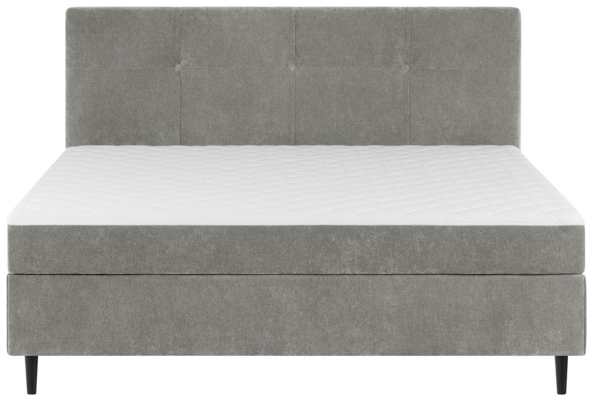 BOXBETT 120/200 cm  in Grau  - Schwarz/Grau, KONVENTIONELL, Holz/Textil (120/200cm) - Welnova