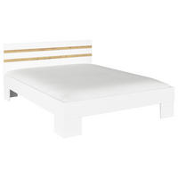 BETT 160/200 cm  in Weiß, Eiche Artisan  - Weiß/Eiche Artisan, KONVENTIONELL (160/200cm)