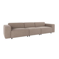 4-SITS SOFFA i beige  - beige/svart, Klassisk, metall/trä (314/70/98cm) - Rowico