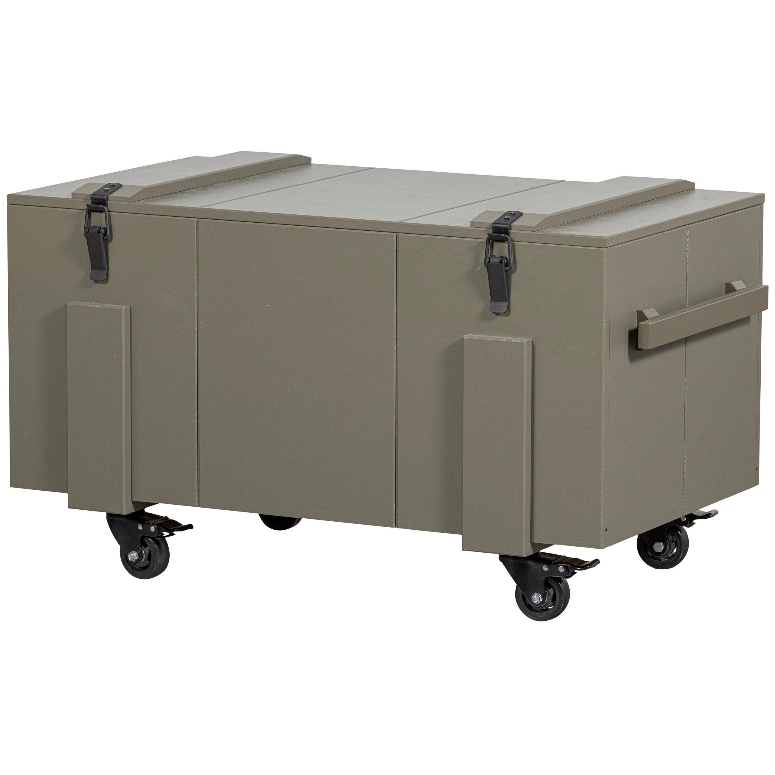 TRUHE Holz Kiefer massiv  - Grün, Design, Holz (100/55/56cm) - Livetastic