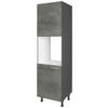 GERÄTEUMBAUSCHRANK 60/216,6/58 cm  in Schieferfarben  - Schieferfarben/Edelstahlfarben, MODERN, Holzwerkstoff/Metall (60/216,6/58cm) - Nobilia