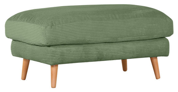 HOCKER Cord Olivgrün  - Naturfarben/Olivgrün, ROMANTIK / LANDHAUS, Holz/Textil (100/50/63cm) - Landscape