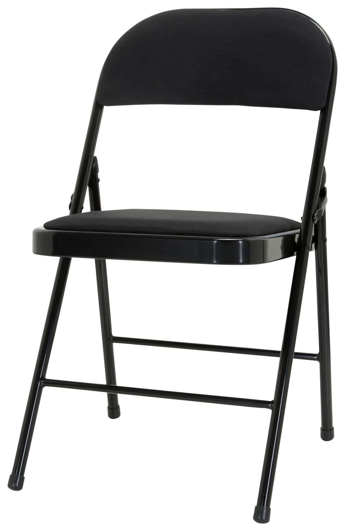 KLAPPSTUHL Flachgewebe Schwarz  - Schwarz, Basics, Textil/Metall (44/80/49cm) - MID.YOU