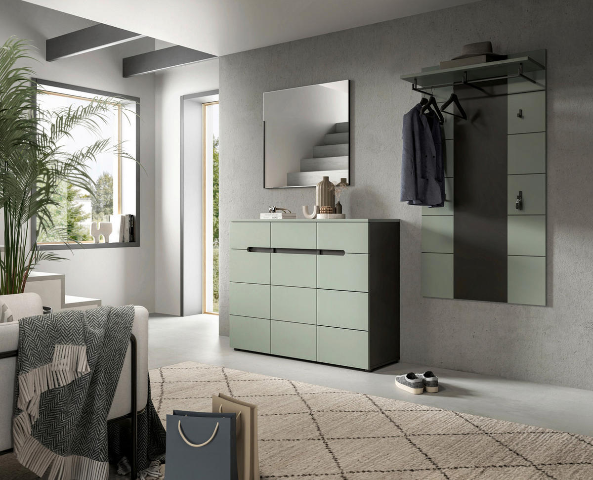 CIPŐSSZEKRÉNY - fekete, Design, műanyag/faalapú anyag (120/94/37cm) - Livetastic