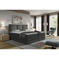 BOXSPRINGBETT 180/200 cm  in Anthrazit  - Anthrazit, Design, Kunststoff/Textil (180/200cm) - MID.YOU