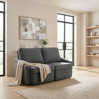 SCHLAFSOFA Mikrofaser Schlammfarben  - Schlammfarben/Schwarz, Basics, Kunststoff/Textil (168/86/96cm) - MID.YOU