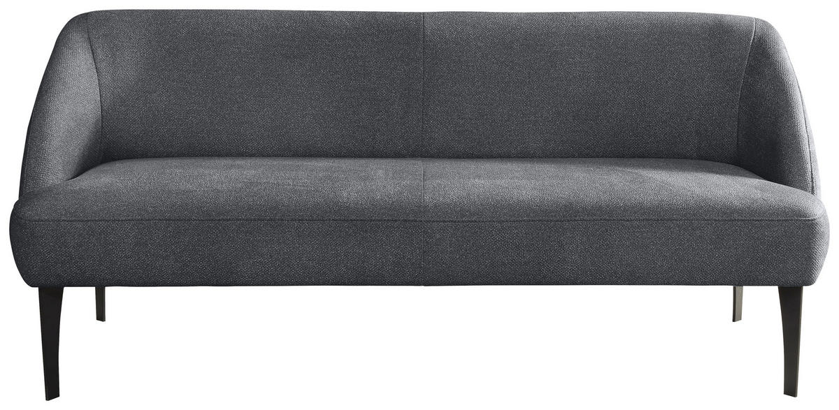 SITZBANK in Textil Blau  - Blau/Schwarz, KONVENTIONELL, Textil/Metall (177/85/72cm) - Moderano