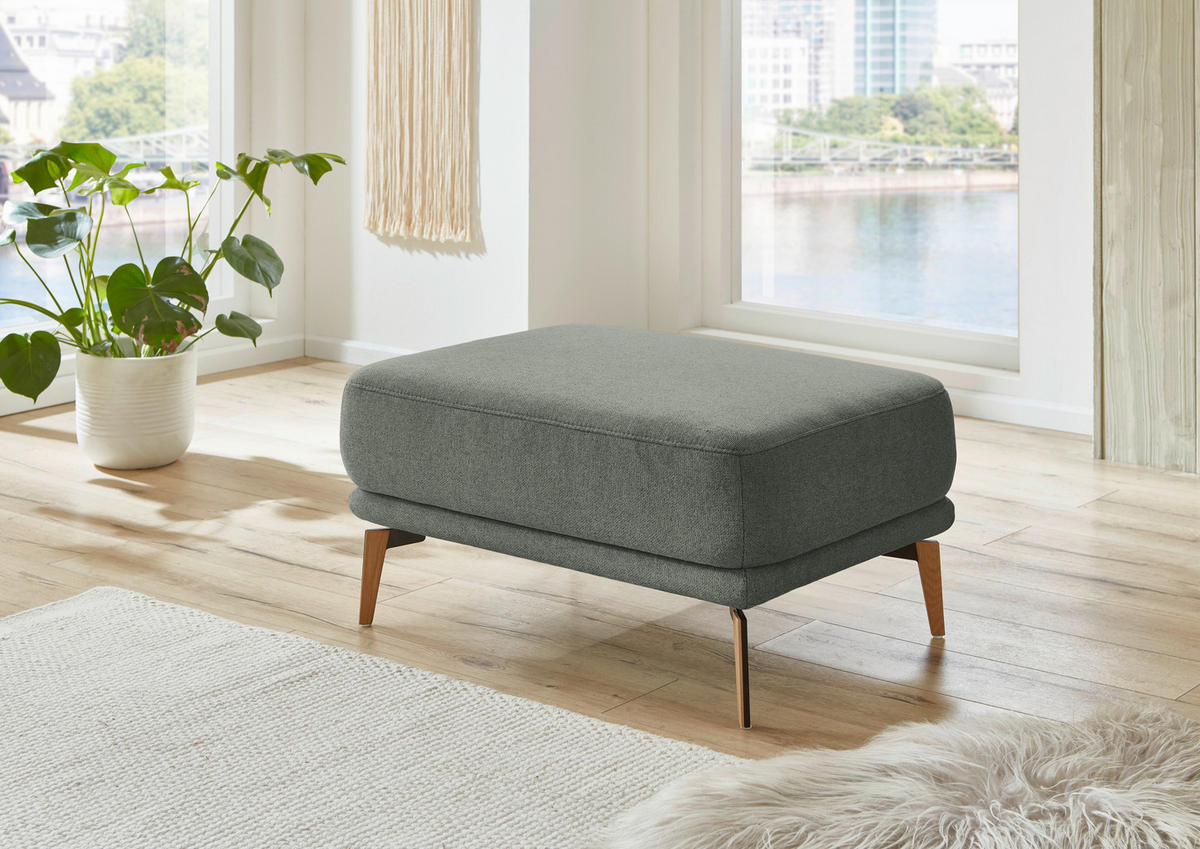 ECKSOFA in Flachgewebe Dunkelgrün  - Wildeiche/Dunkelgrün, Design, Holz/Textil (334/193cm) - Niels Andersson