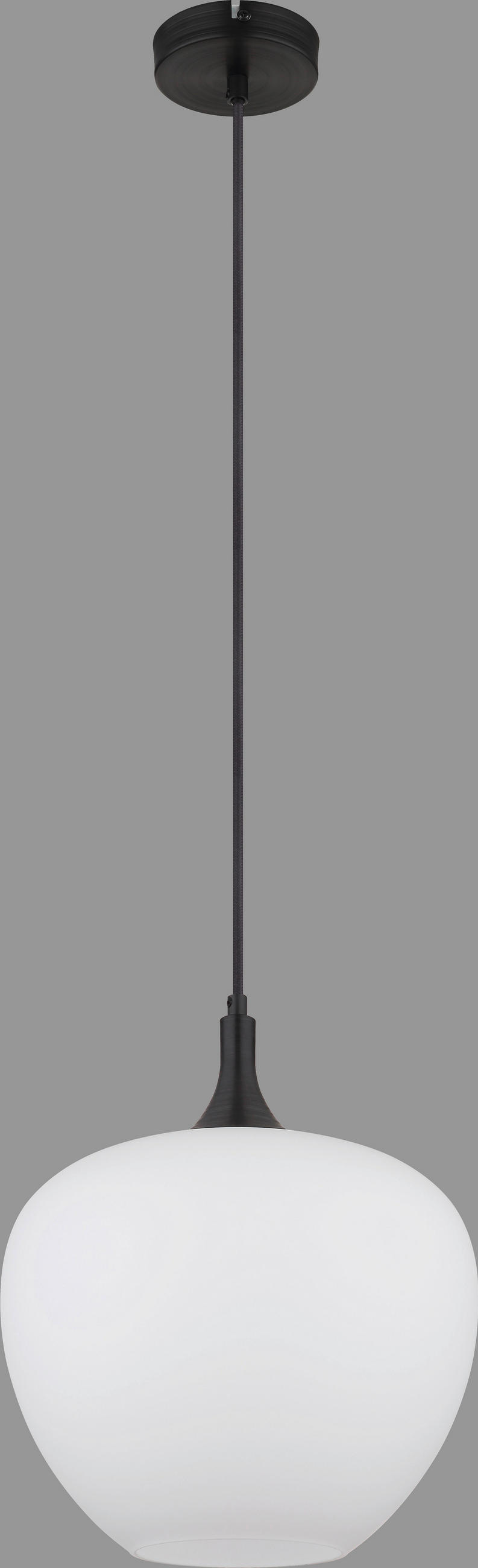FÜGGŐLÁMPA 29/120 cm  - fekete/fehér, Basics, Üveg/fém (29/120cm) - Novel