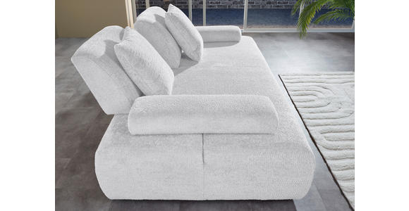 SCHLAFSOFA Chenille Hellgrau  - Hellgrau/Schwarz, KONVENTIONELL, Kunststoff/Textil (235-255/80/116-138cm) - Carryhome