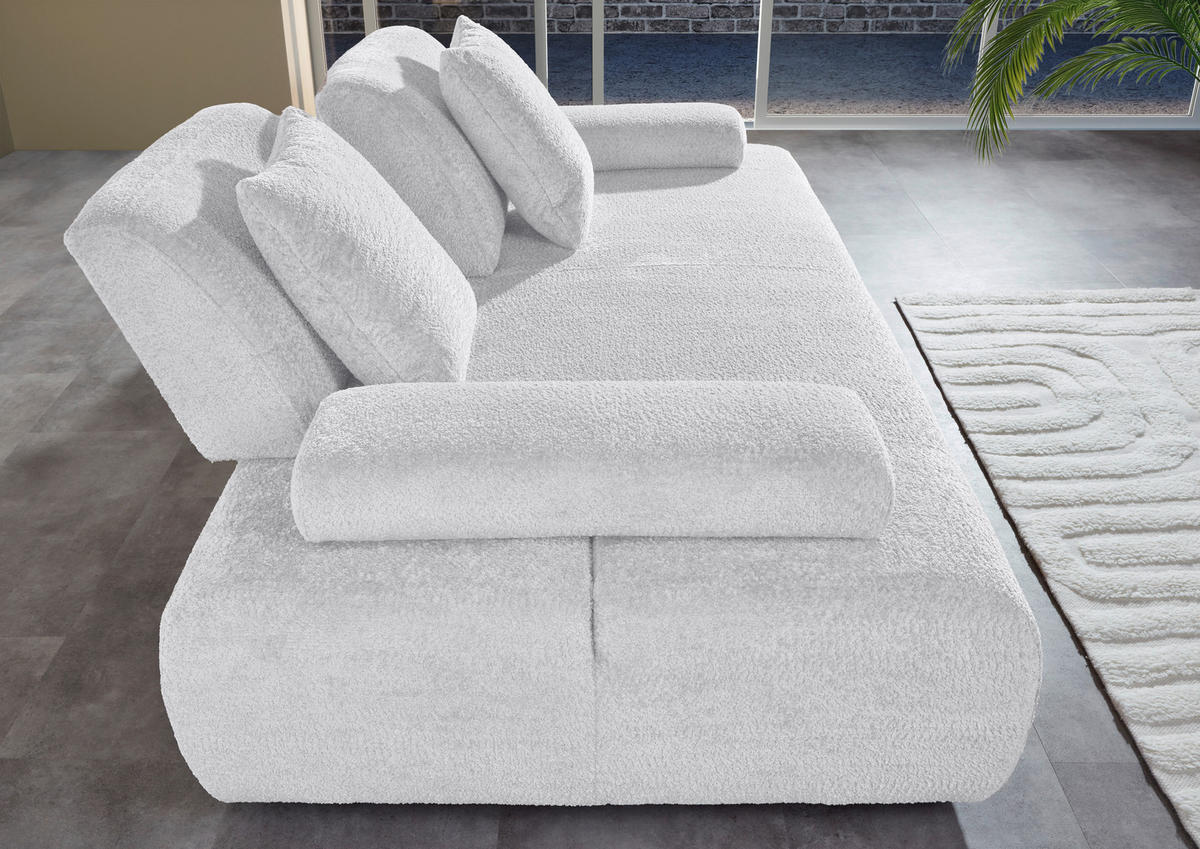 SCHLAFSOFA in Textil Hellgrau  - Hellgrau/Schwarz, Konventionell, Kunststoff/Textil (235-255/80/116-138cm) - Carryhome