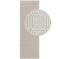 LÄUFER 80/240 cm Perles  - Creme/Weiß, Basics, Kunststoff (80/240cm) - Elle Decoration
