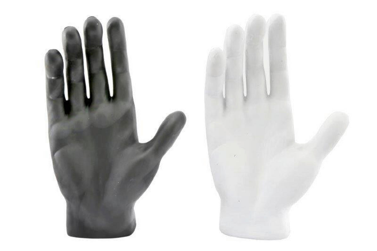 SZOBOR - fekete/fehér, Design, természetes anyagok (23/35/10cm)