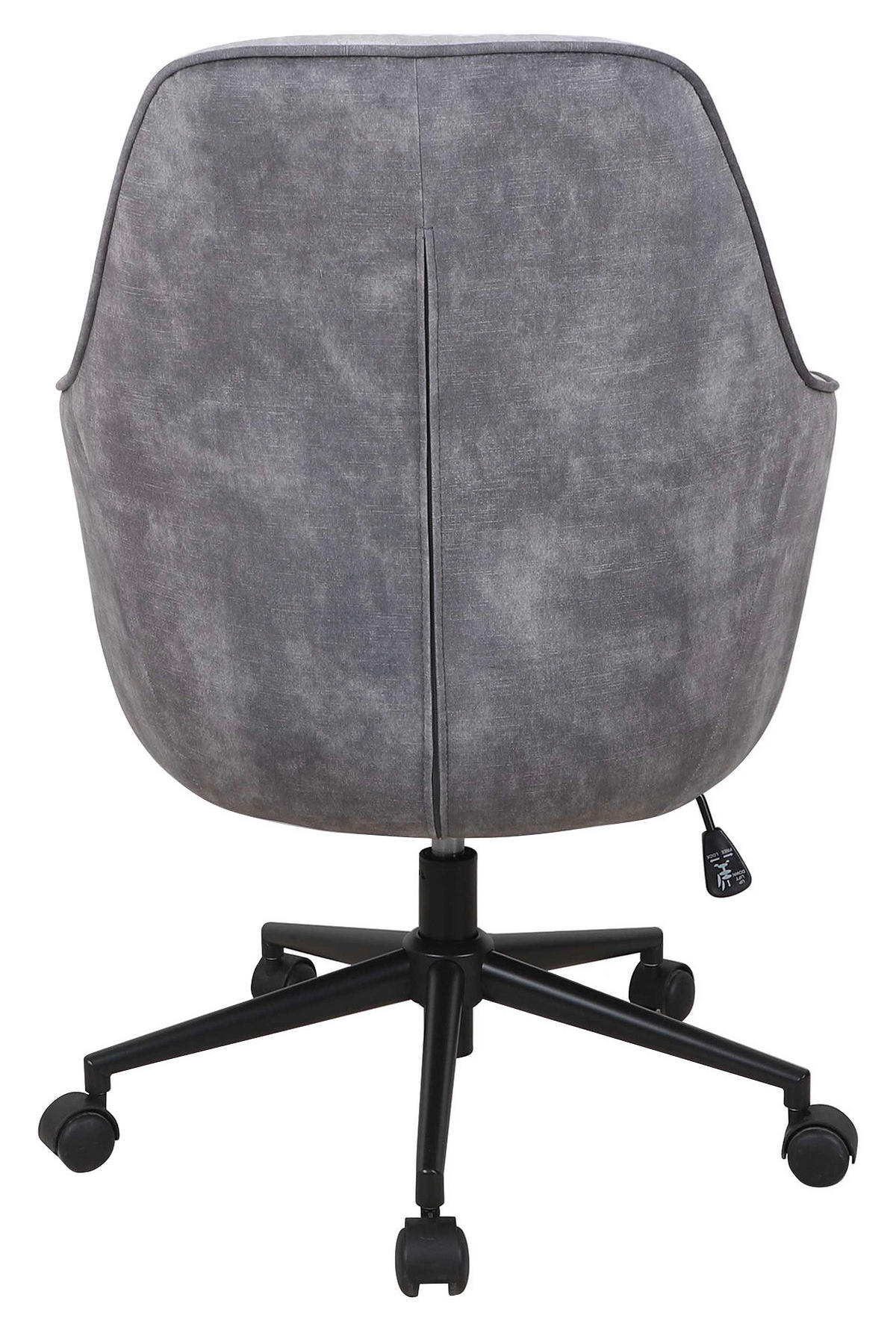 OTOČNÁ ŽIDLE, samet, světle šedá, tmavě šedá - černá/světle šedá, Design, kov/textil (63/93-98/71cm) - Novel