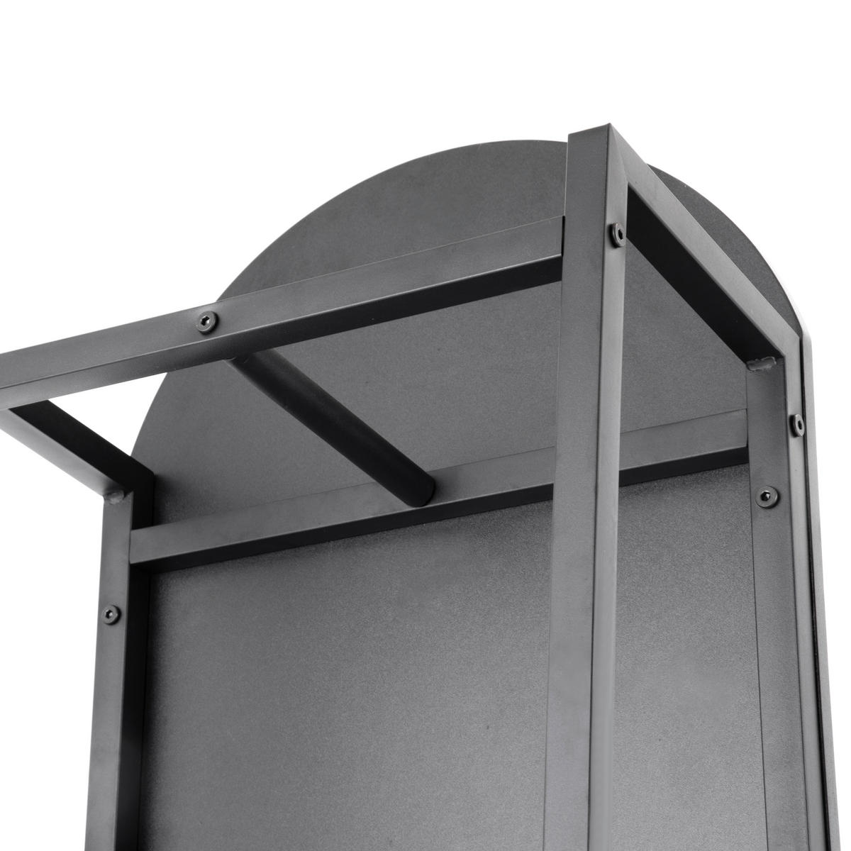 GARDEROBE  in 40/165/35 cm  - Schwarz, Design, Glas/Holzwerkstoff (40/165/35cm) - MID.YOU