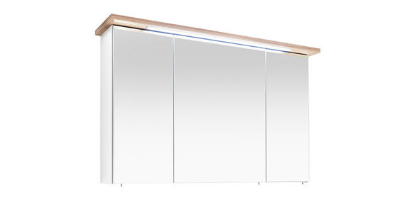 SPIEGELSCHRANK 110,0/72,0/20,0 cm  - Eichefarben/Weiß, Design, Glas/Holzwerkstoff (110,0/72,0/20,0cm) - Xora