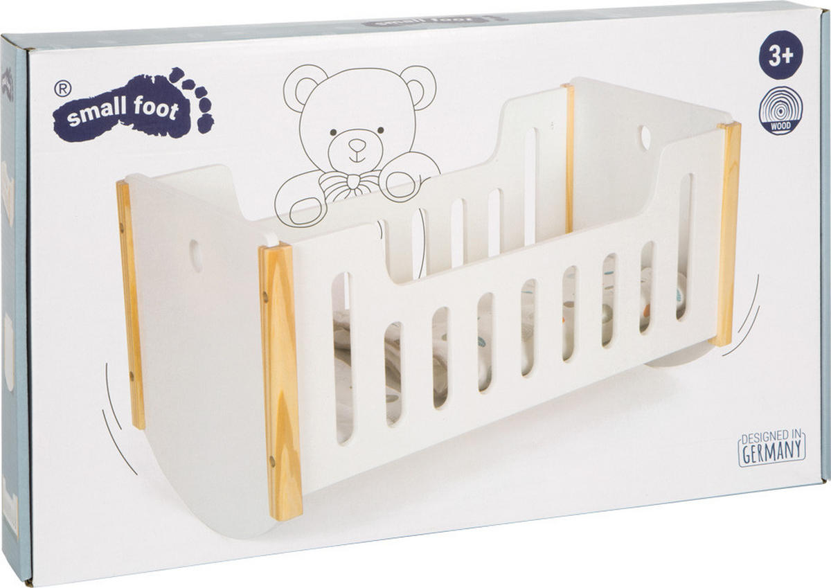 PUPPENBETT Little Button  - Multicolor, Basics, Holz/Textil (49/27/28cm) - small foot