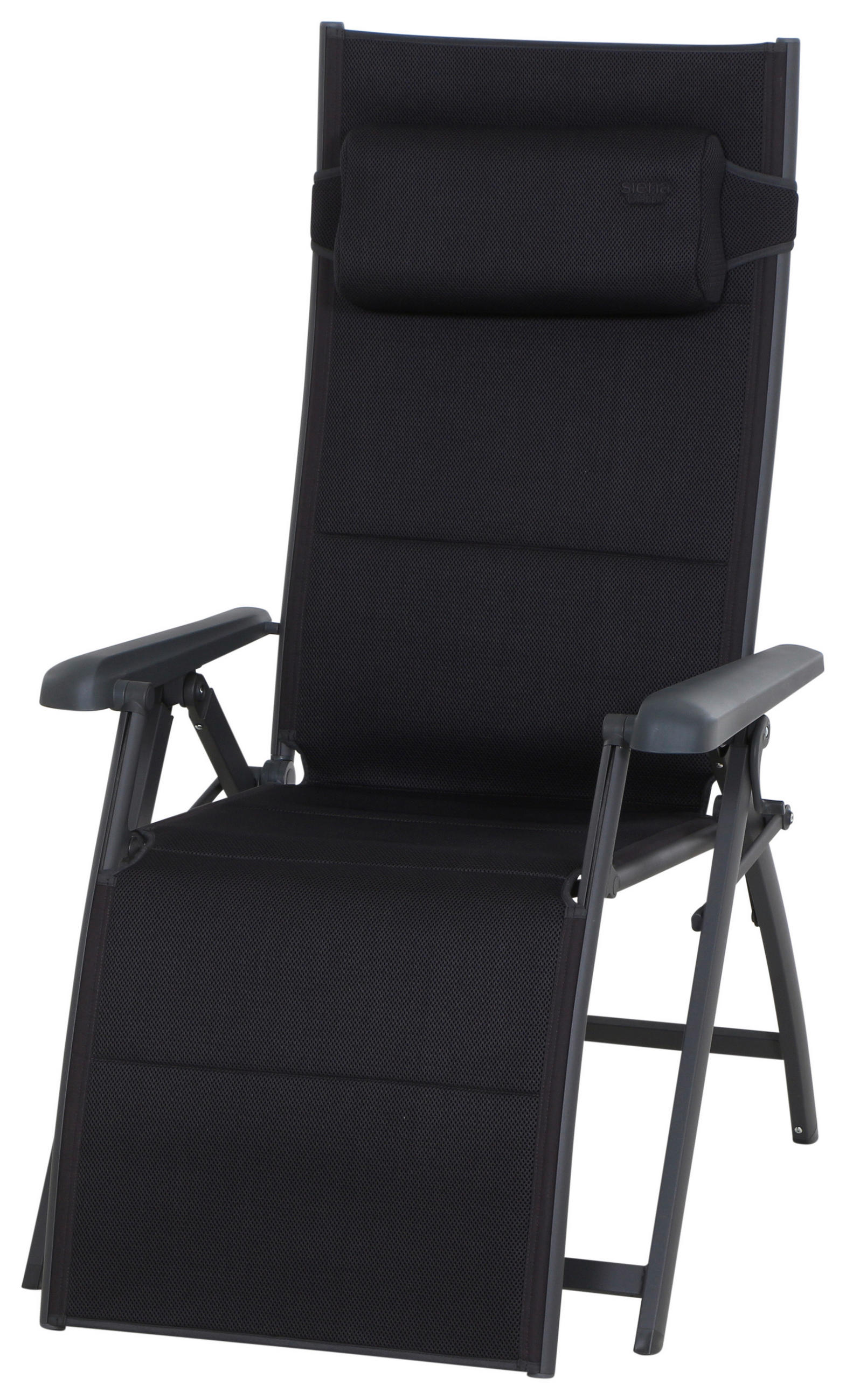 GARTEN-RELAXSESSEL Aluminium  - Anthrazit, KONVENTIONELL, Textil/Metall (69/124/84cm) - Siena Garden