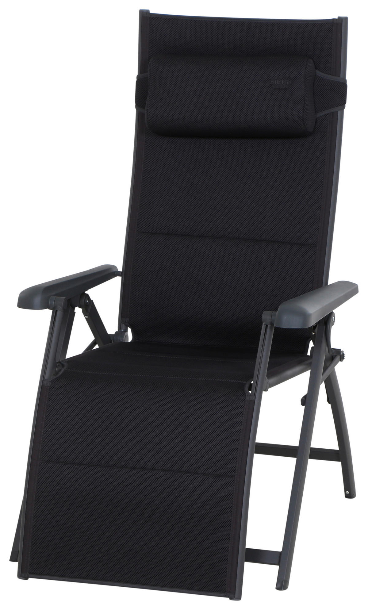 GARTEN-RELAXSESSEL 69/124/84 cm  - Anthrazit, KONVENTIONELL, Textil/Metall (69/124/84cm) - Siena Garden