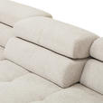 ECKSOFA Naturfarben Flachgewebe  - Chromfarben/Naturfarben, KONVENTIONELL, Textil/Metall (224/282cm) - Hom`in