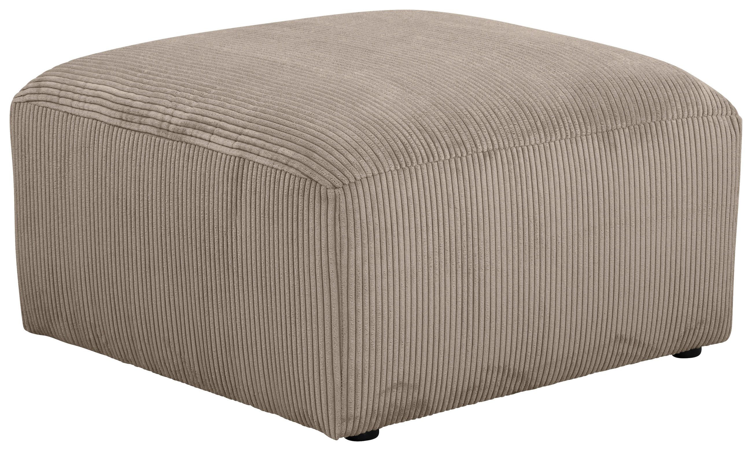 HOCKER Cord Taupe  - Taupe/Schwarz, Design, Kunststoff/Textil (75/75/45cm) - Max Winzer