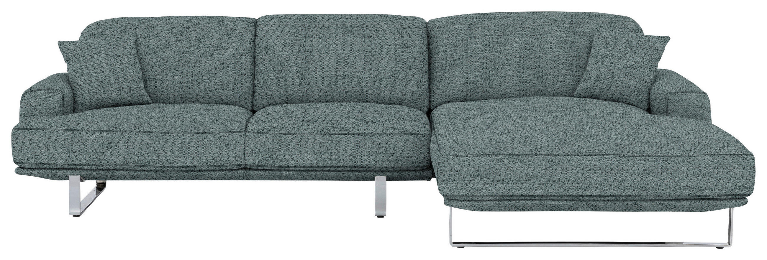 ECKSOFA Anthrazit Webstoff  - Anthrazit, Design, Textil/Metall (304/184cm) - Dieter Knoll