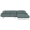 ECKSOFA Lesina Anthrazit Webstoff  - Anthrazit, Design, Textil/Metall (304/184cm) - Dieter Knoll