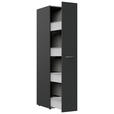 APOTHEKERSCHRANK 30/185/54 cm  in Graphitfarben  - Alufarben/Graphitfarben, KONVENTIONELL, Holzwerkstoff/Kunststoff (30/185/54cm) - Xora