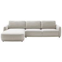 ECKSOFA  Chenille Weiss  - Weiss/Schwarz, Design, Kunststoff/Textil (188/318cm) - Schöner Wohnen