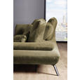 ECKSOFA Olivgrün Webstoff  - Schwarz/Olivgrün, KONVENTIONELL, Textil/Metall (273/191cm) - Carryhome