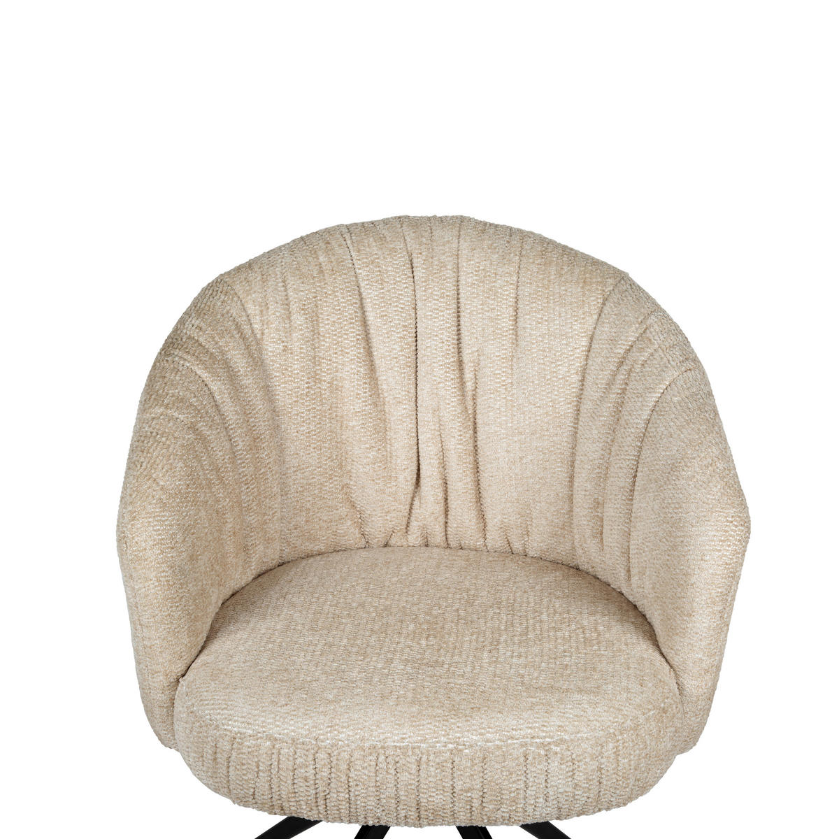 ARMLEHNSTUHL  in Eisen Chenille  - Beige/Schwarz, Design, Textil/Metall (63/81,5/62,5cm) - Dieter Knoll